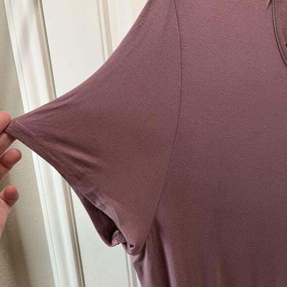 Lainab Jumpsuit Jumper Drawstring Waist Short Sleeve Womens 2XL Light Purple - Picture 2 of 9